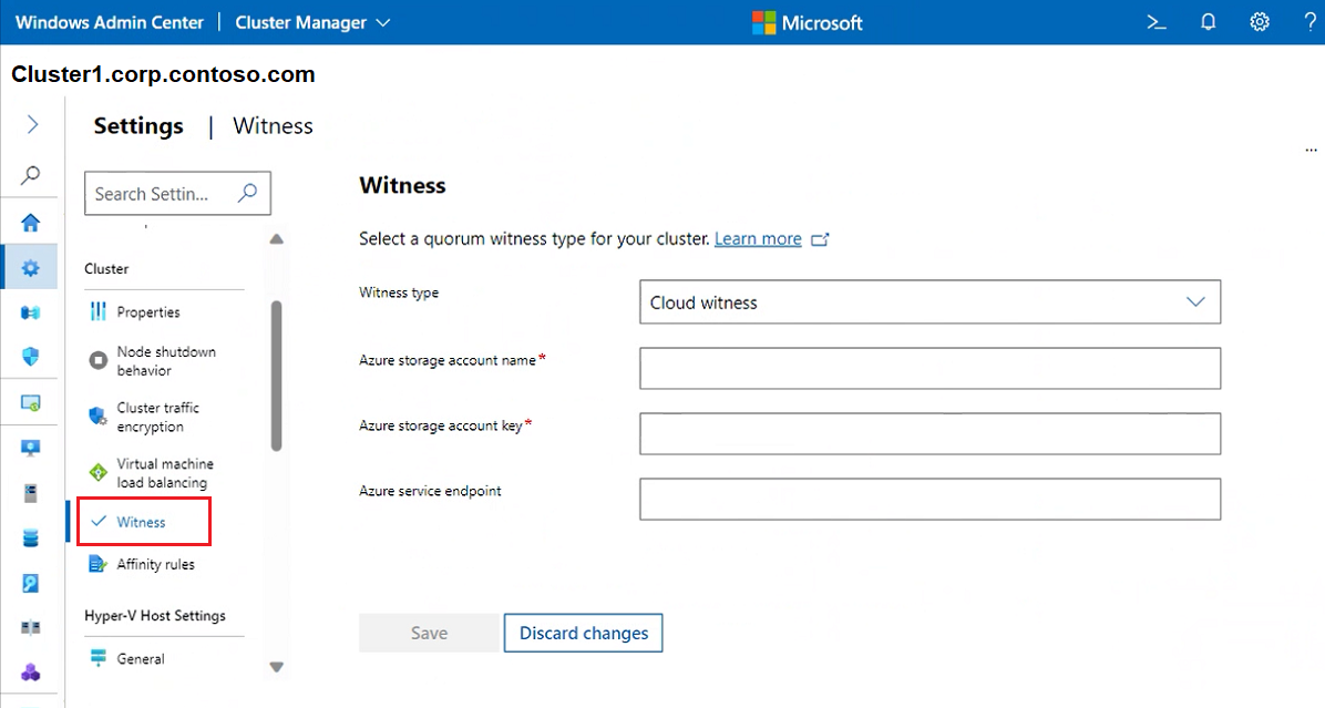 群集“见证”屏幕的屏幕截图。