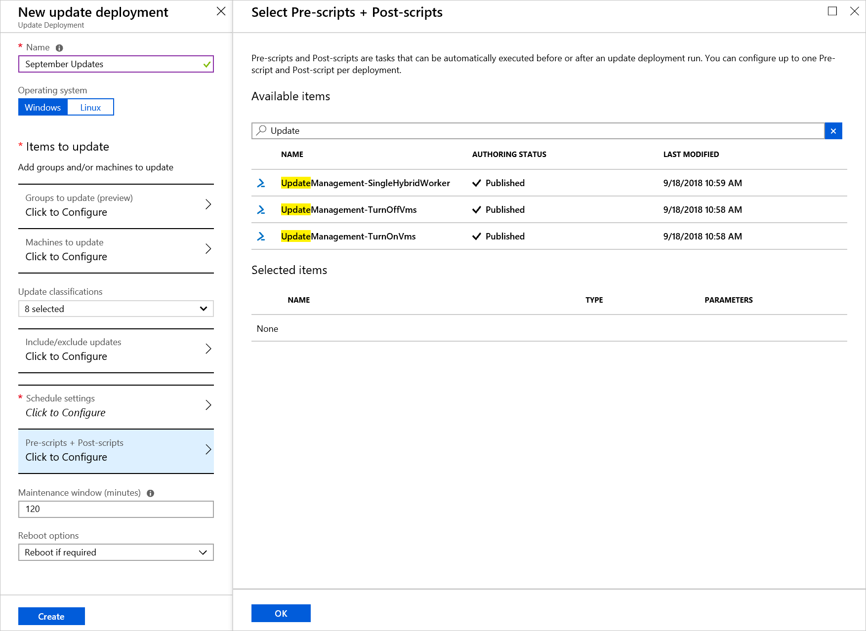 Select scripts