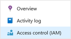 Screenshot of Access control button in Azure portal