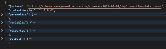 Resource Manager template simplest structure