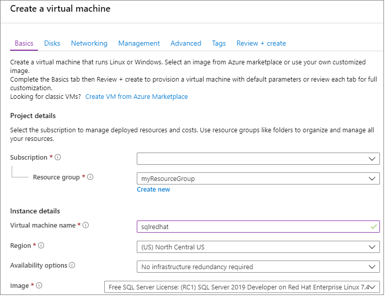 Screenshot of Basics window.
