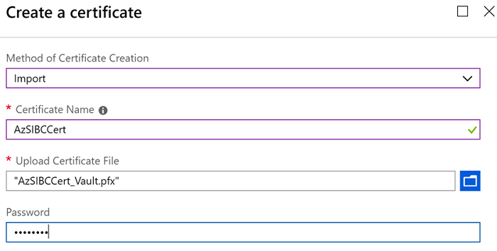 Stored the certificate in a secure location.