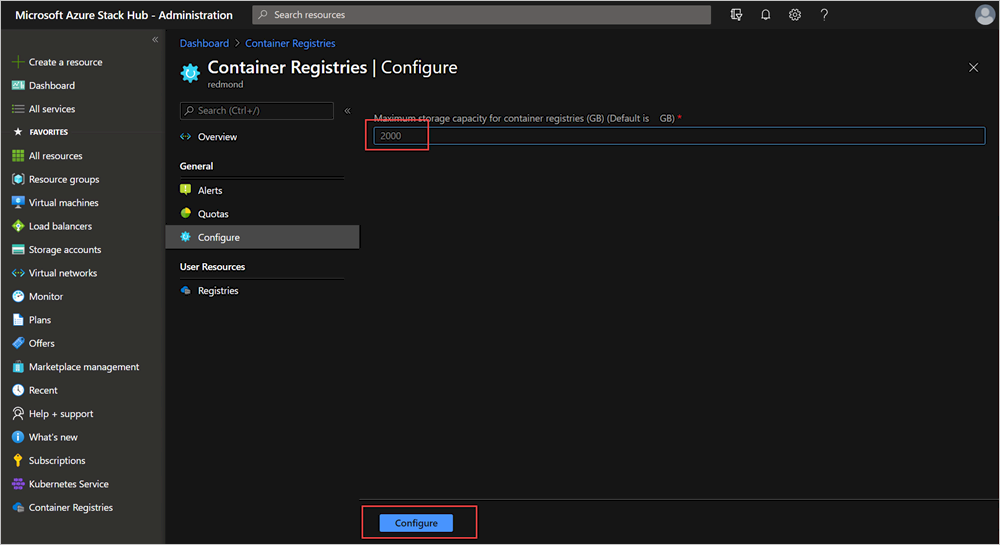 Manage your container registry capacity.