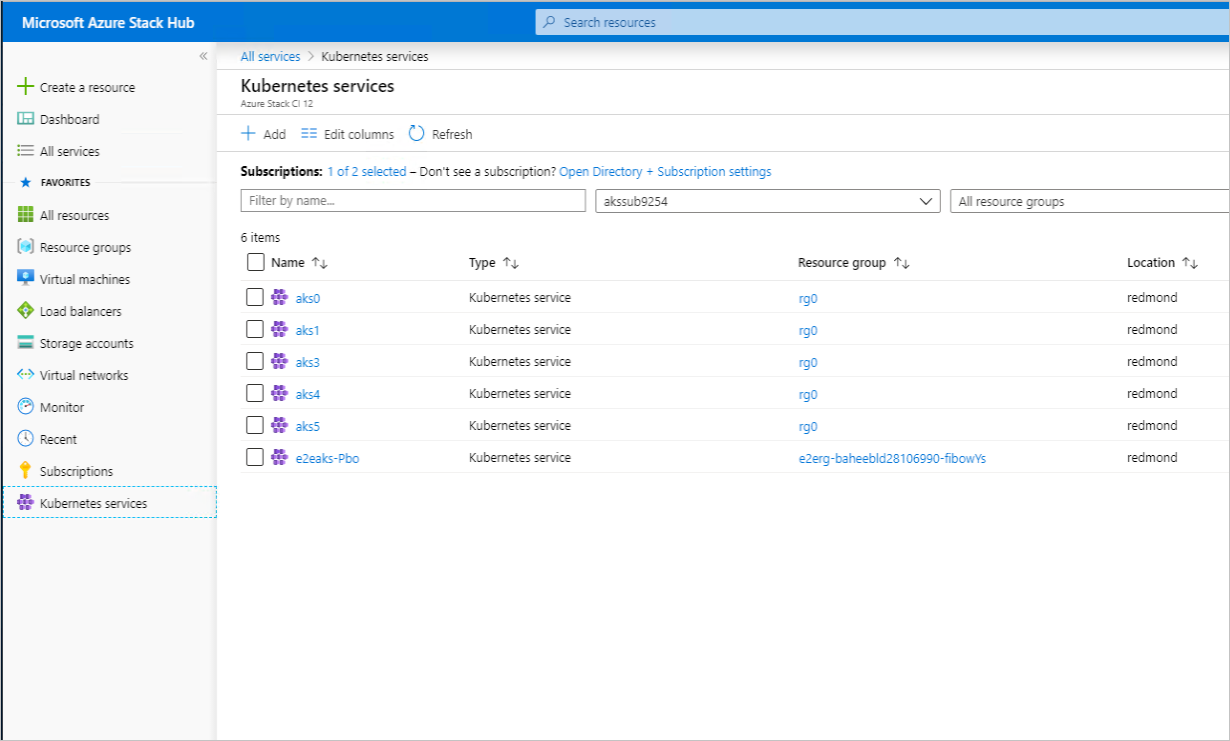 Verify the clusters that you have created in the portal.