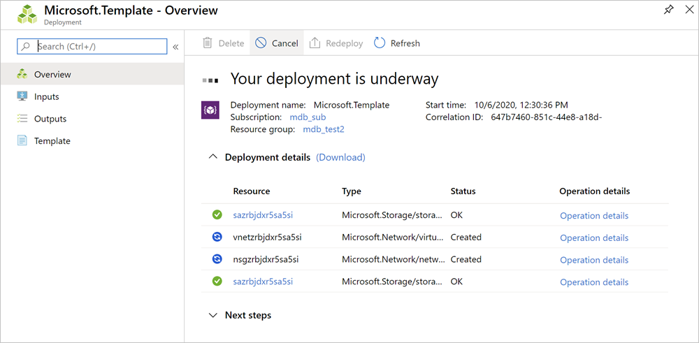 Select resource group in Azure Stack Hub portal