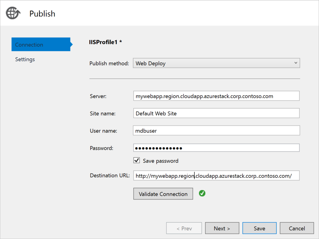 Deploy an ASP.NET web app - configure Web Deploy