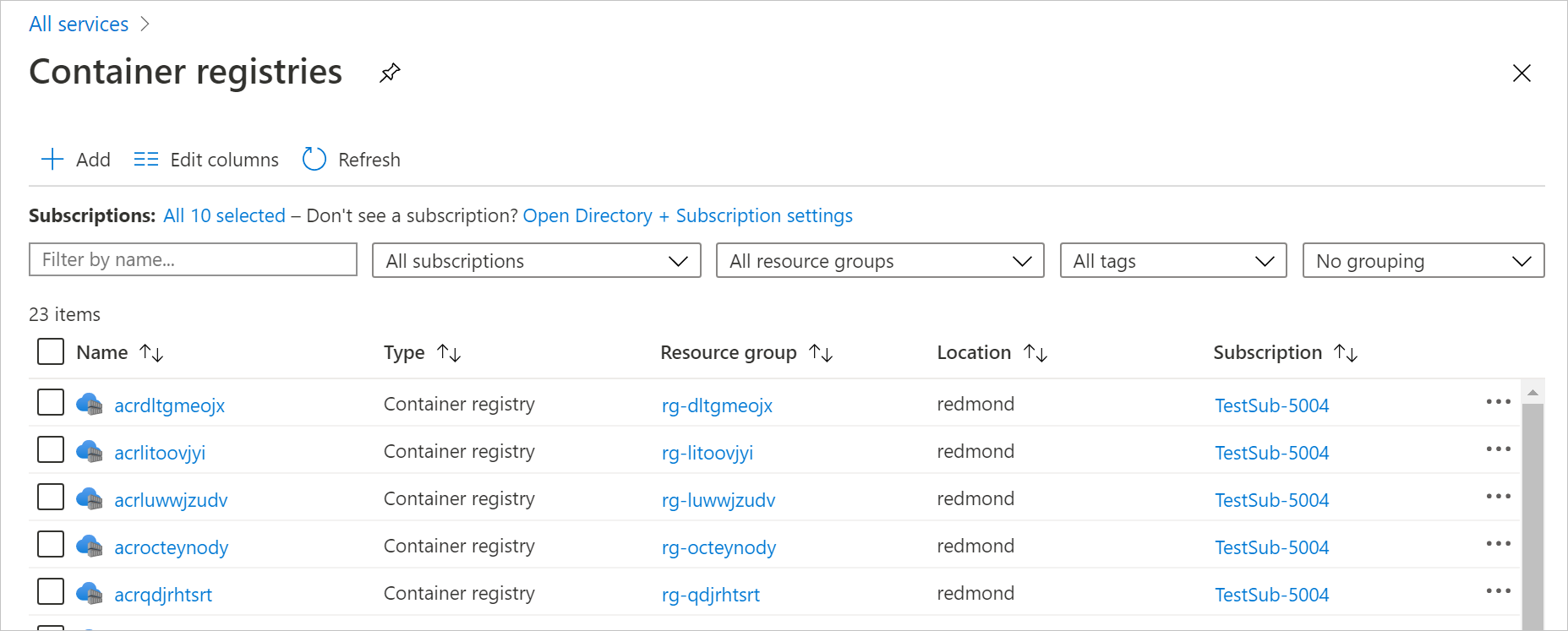 Add a container registry.