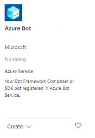 Select Azure bot resource