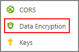 The Data Encryption menu entry
