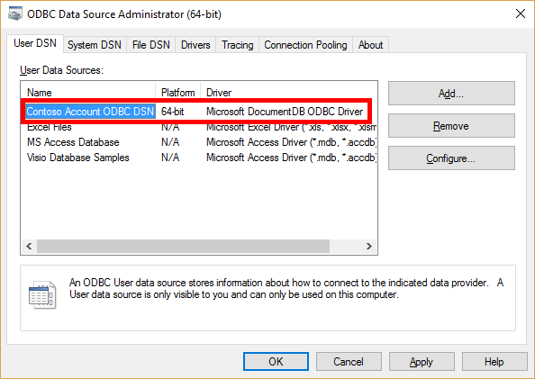 Screenshot that shows the new User D S N on the User D S N tab.