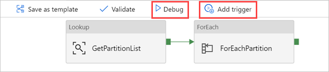 The "Debug" and "Run pipeline" buttons