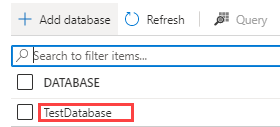 Select database to clean up resources.