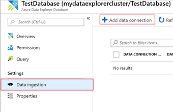 Select data ingestion and Add data connection in event hub - Azure Data Explorer.