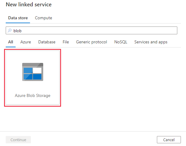 Select Azure Blob Storage connector.