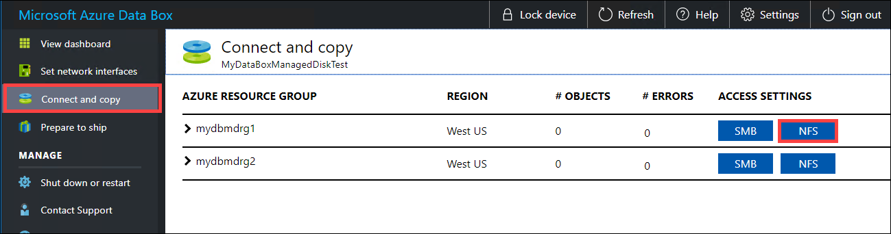 Configure NFS client access