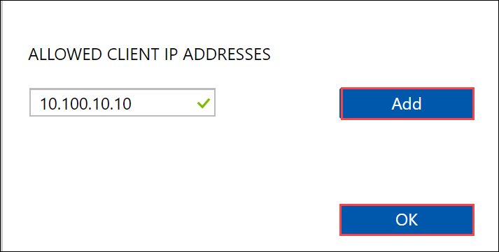 Configure IP address of an NFS client