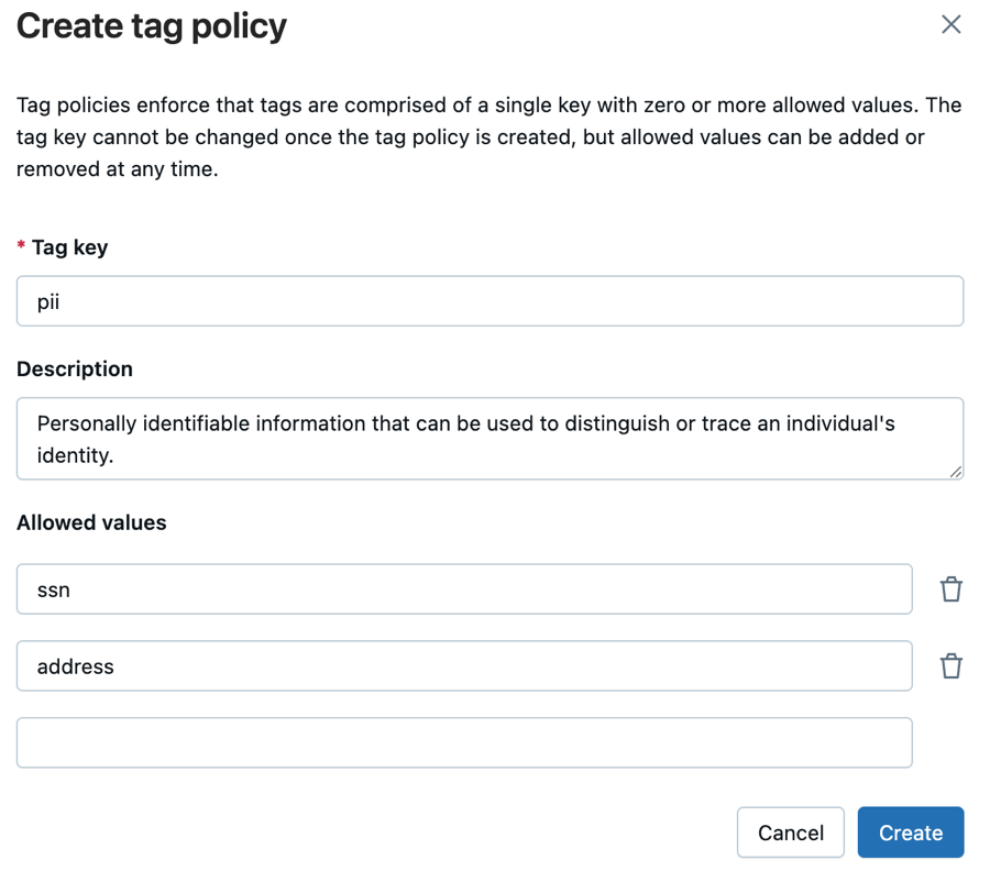Tutorial: create a tag policy.