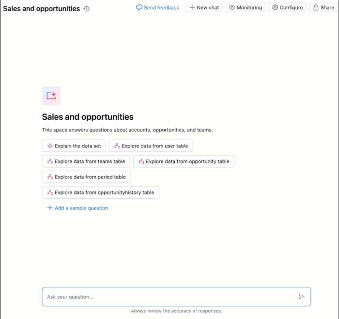 Gif with sample question, response, and auto-generated visualization
