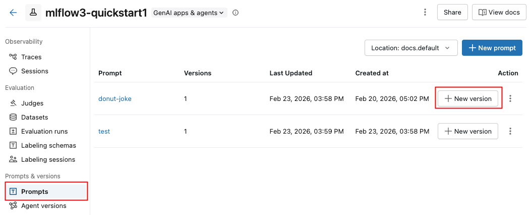 Edit existing prompt.