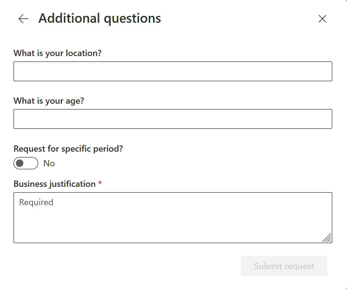 My Access portal - Request access