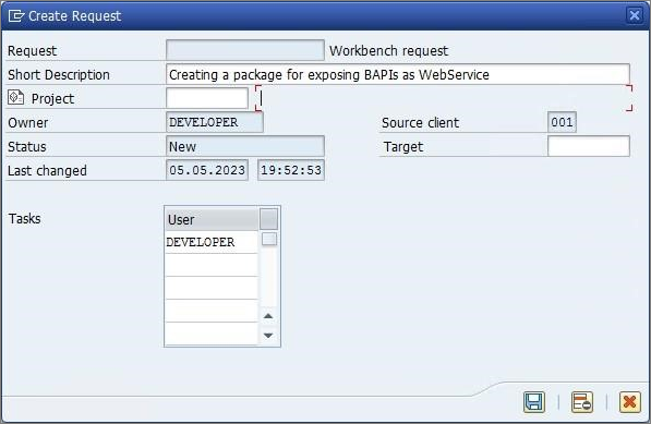 Screenshot of Workbench request.