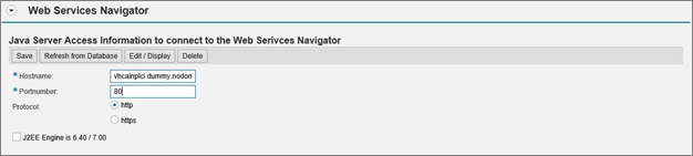 Screenshot of host and port.