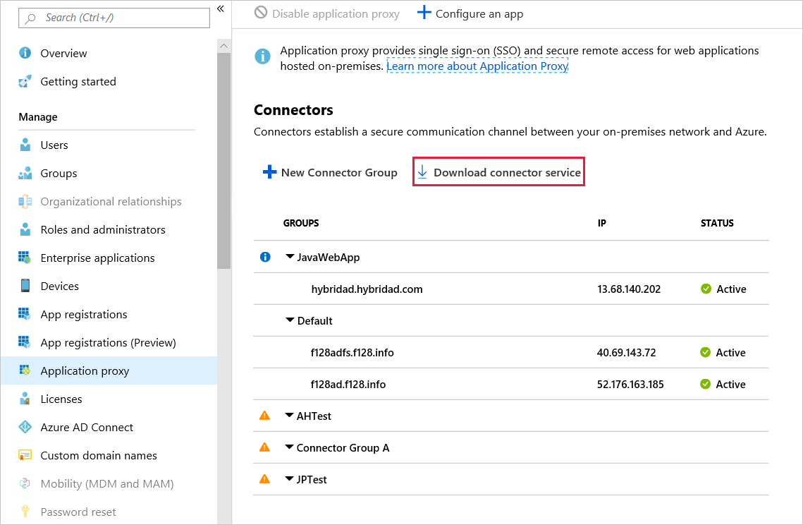 Download connector service to see the Terms of Service.