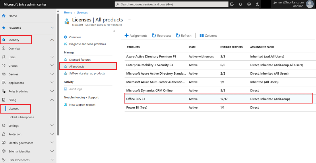 Screenshot of the expected user state during migration.