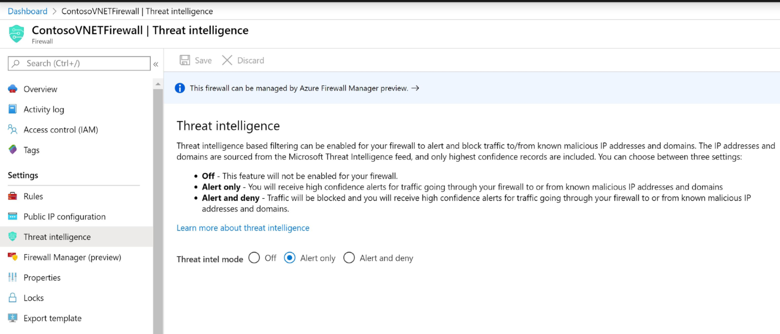 Threat intelligence based filtering portal interface