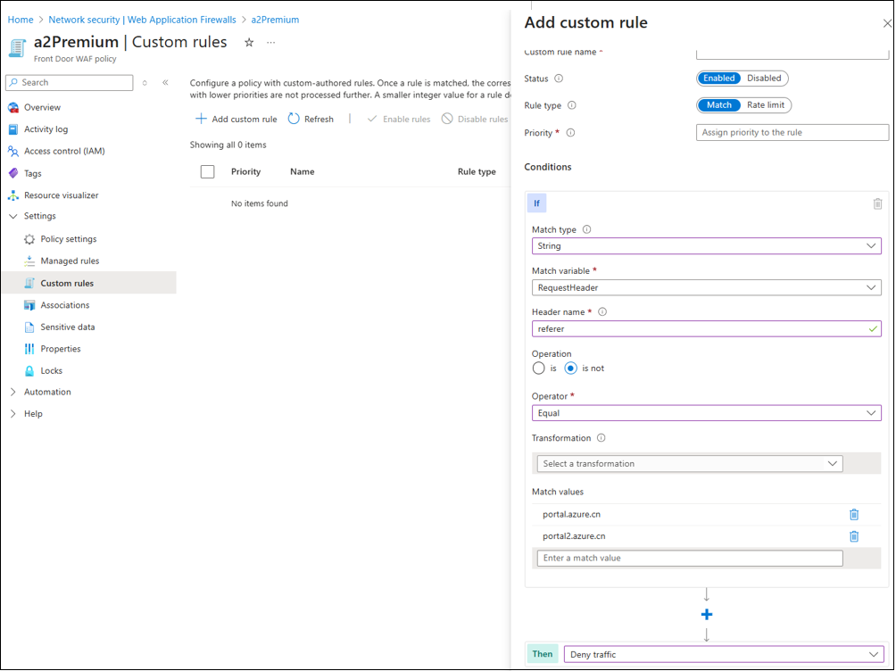 configure whitelist blockage
