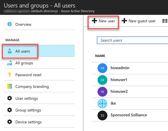 Azure portal users and groups all.