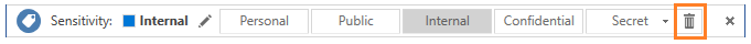 Azure Information Protection bar - Delete Label