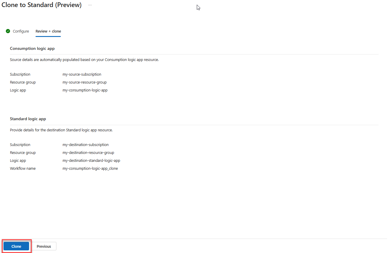 Clone Consumption to Standard Workflows - Azure Logic Apps | Azure Docs