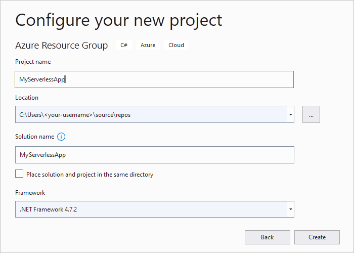 Screenshot showing "Configure your new project" window and project details.