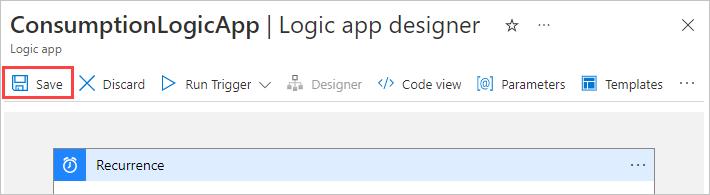 Save and publish your logic app