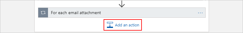 Add action under "for each" loop