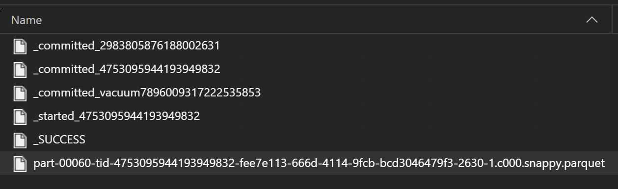 Screenshot showing the parquet etl process.