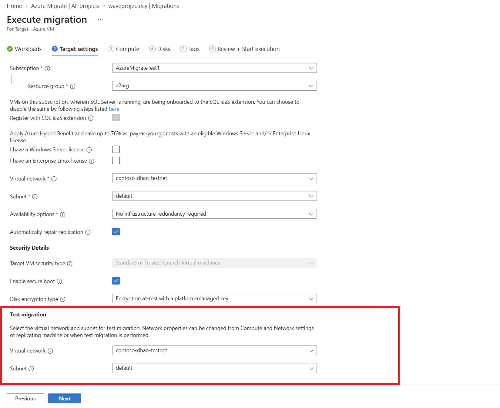 Screenshot shows the target settings of the Replicate dialog box.
