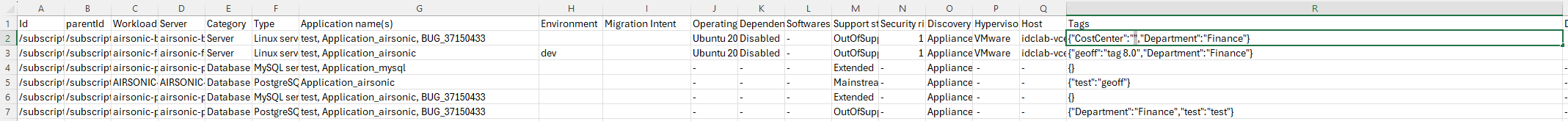 Screenshot shows removing the value deletes that tag on import.