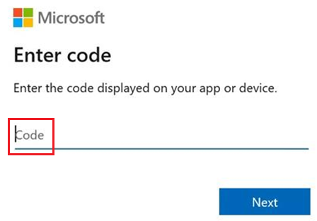 Screenshot that shows the Azure code.