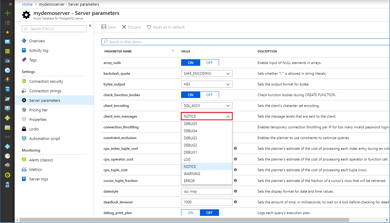 Enumerate drop down