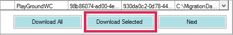 Download selected button