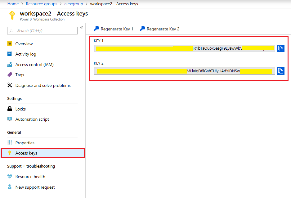Two keys within Access keys