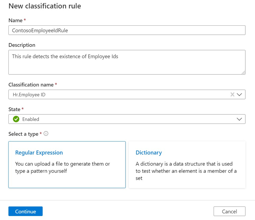 Create new classification rule