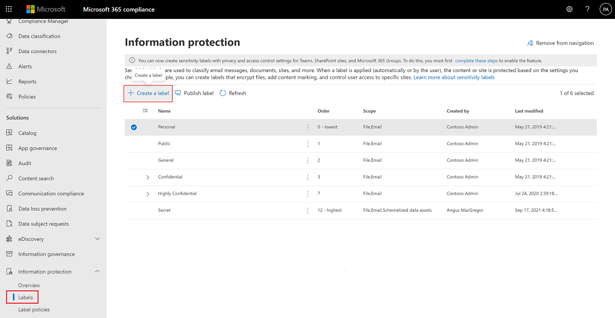 How to automatically apply sensitivity labels to your data in Microsoft ...