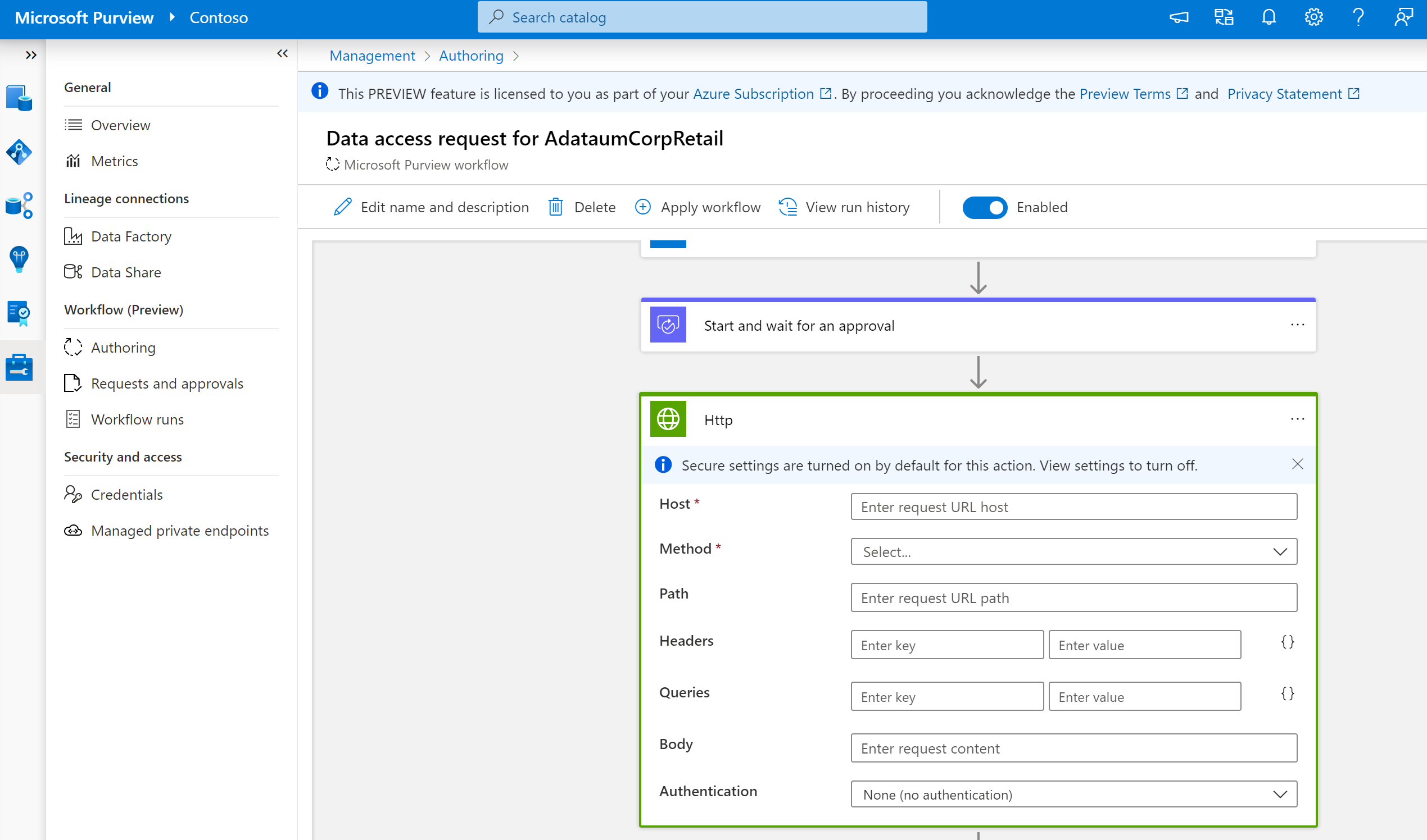 Screenshot of how to add HTTP connector properties.