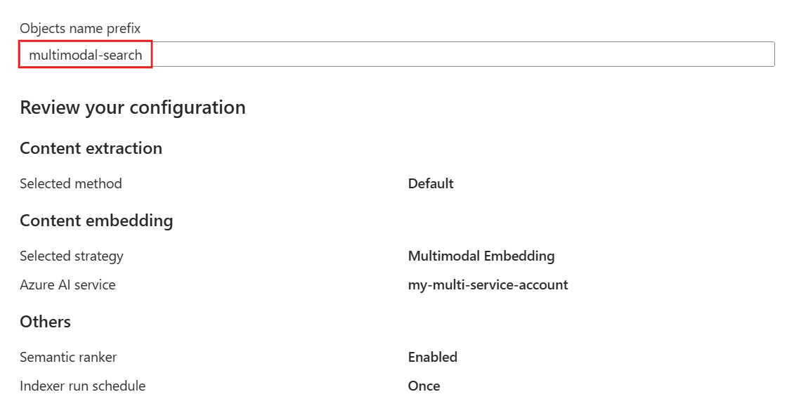 Screenshot of the wizard page for reviewing and completing the configuration.