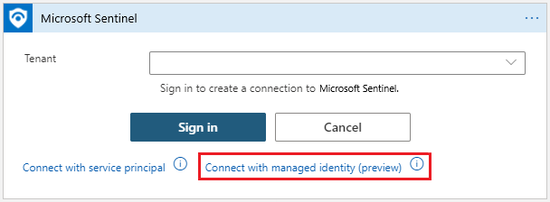 Managed identity option