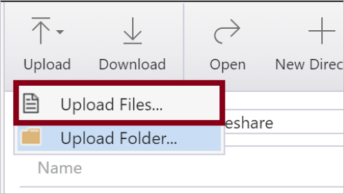 Upload files