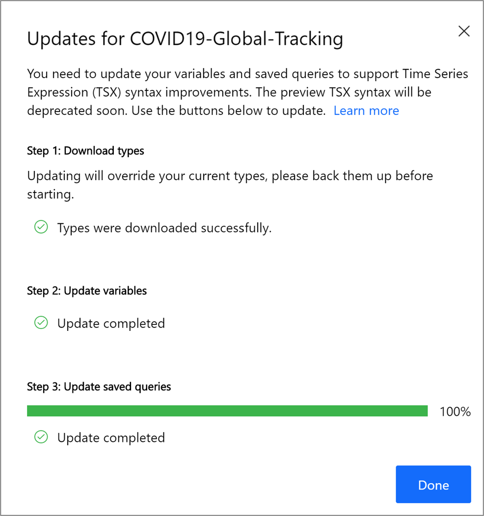 Completed migration